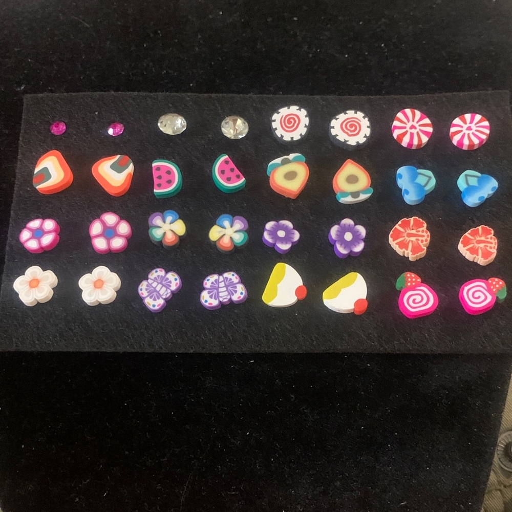 Colorful Assorted Stud Earrings Set